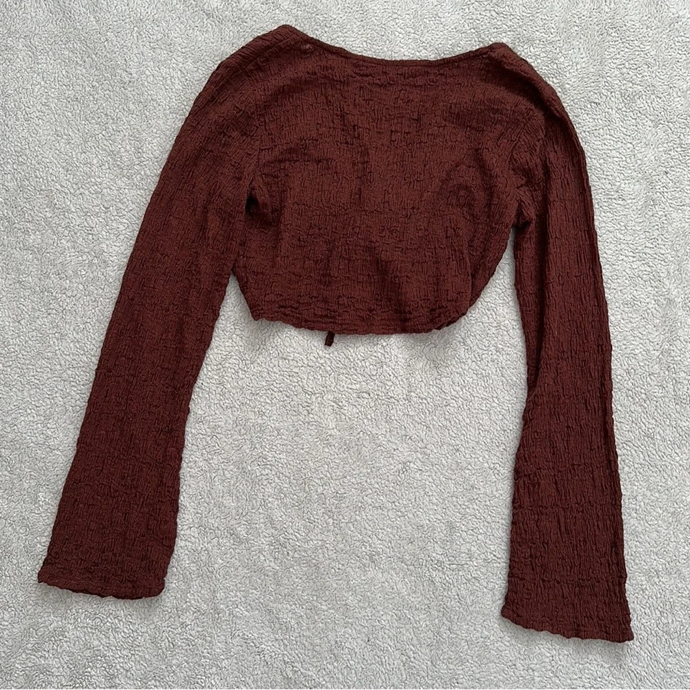 Glassons | Brown Crinkle Top